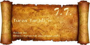 Turza Tarján névjegykártya